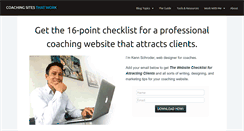 Desktop Screenshot of coachingsitesthatwork.com